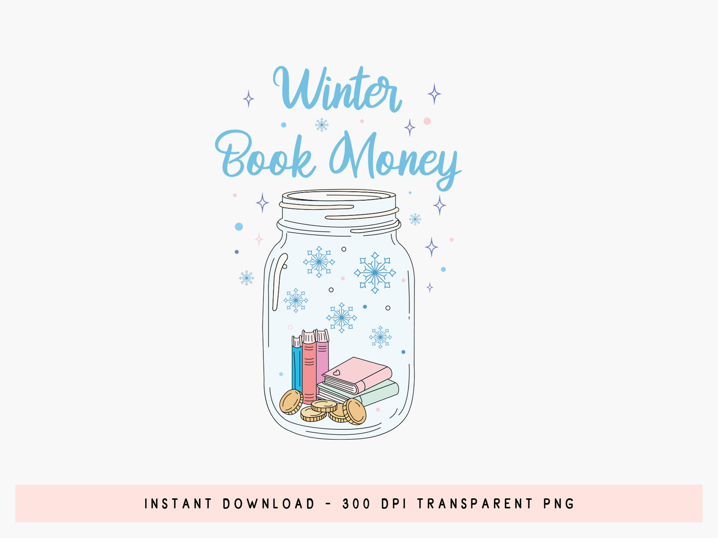 Winter Book Money Sublimation Transfer