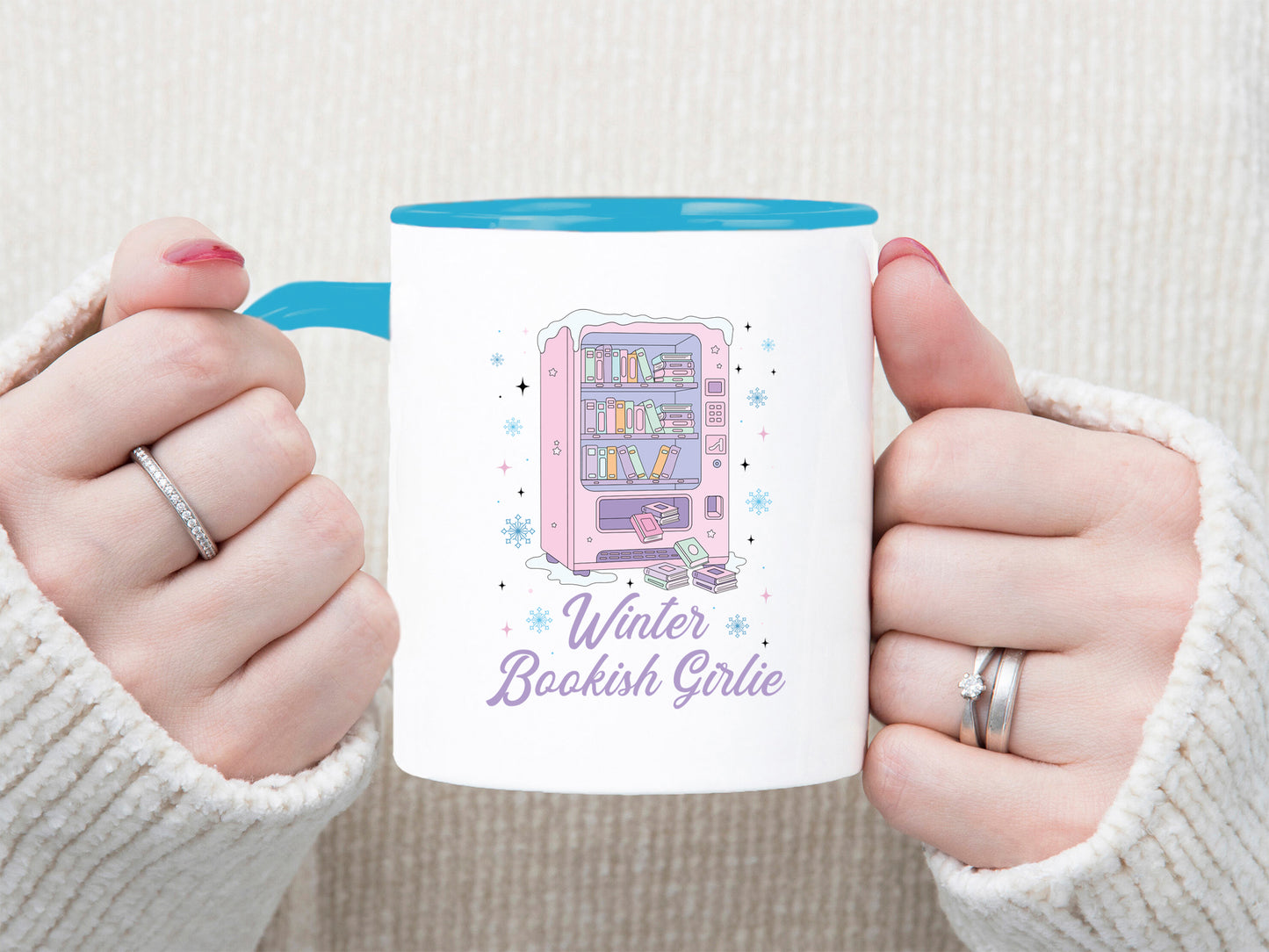 Winter Bookish Girlie PNG Sublimation