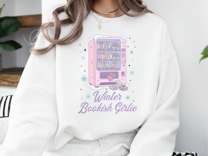 Winter Bookish Girlie PNG Sublimation