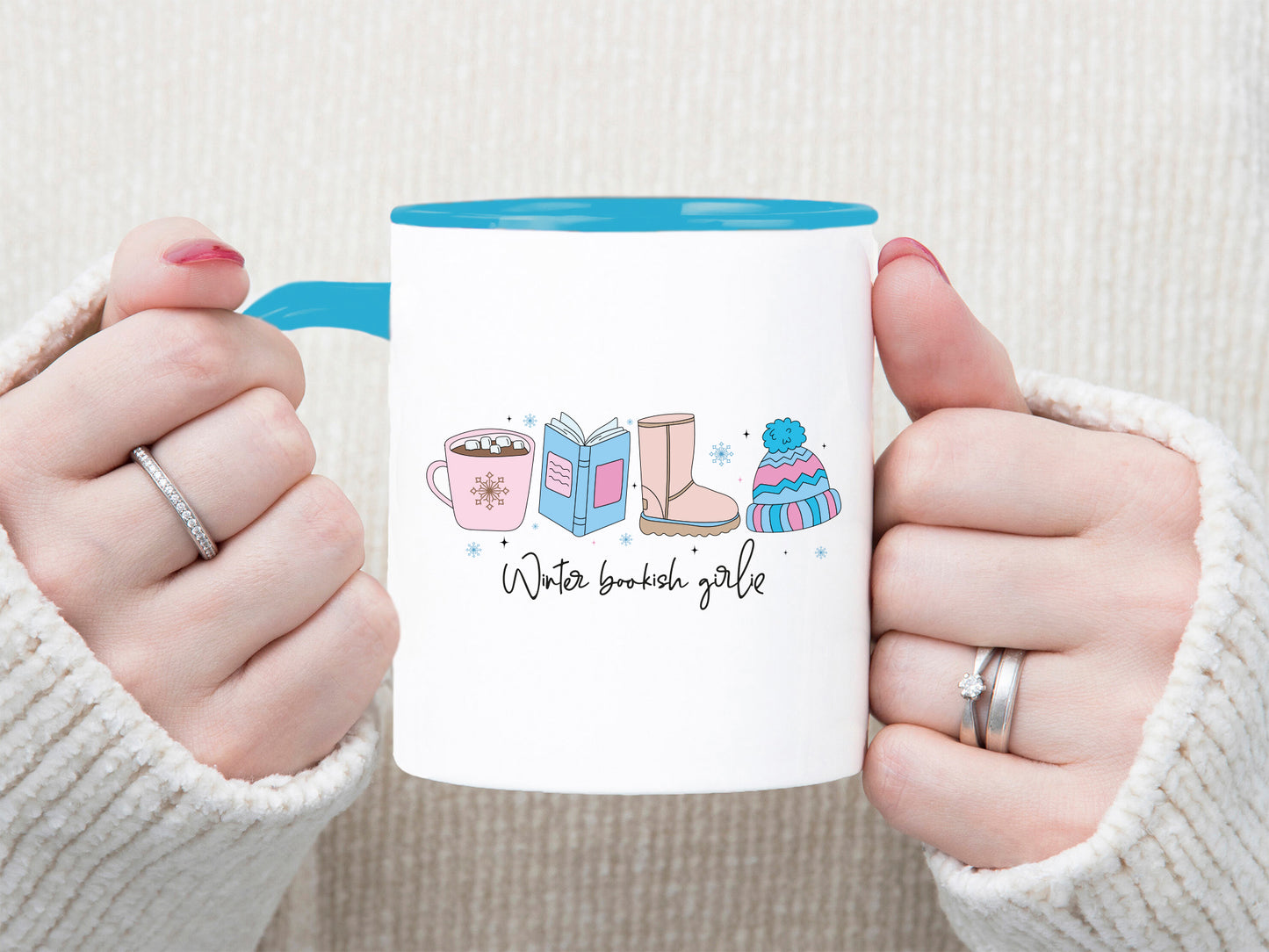 Winter Bookish Girlie Sublimation Print