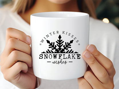 Winter Kisses and Snowflake Wishes SVG