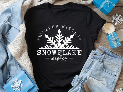 Winter Kisses and Snowflake Wishes SVG