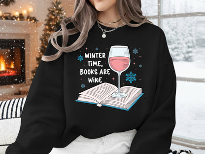 Winter Time Books are Wine Sublimation PNG