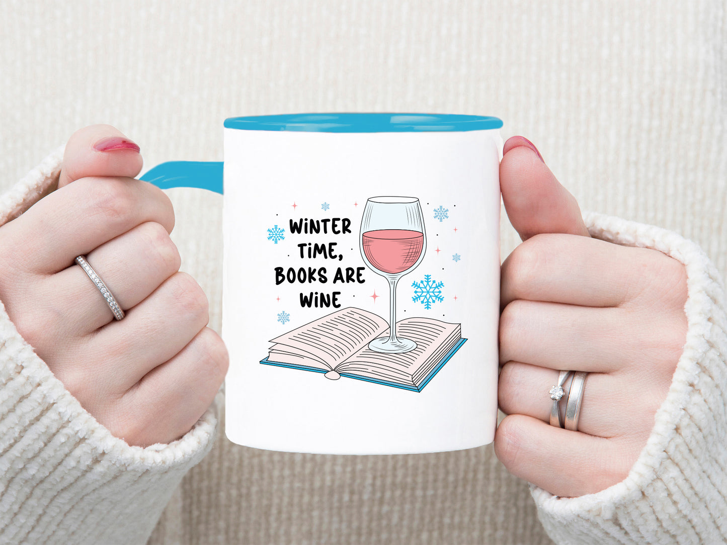 Winter Time Books are Wine Sublimation PNG