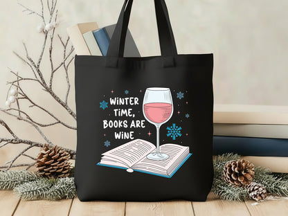 Winter Time Books are Wine Sublimation PNG