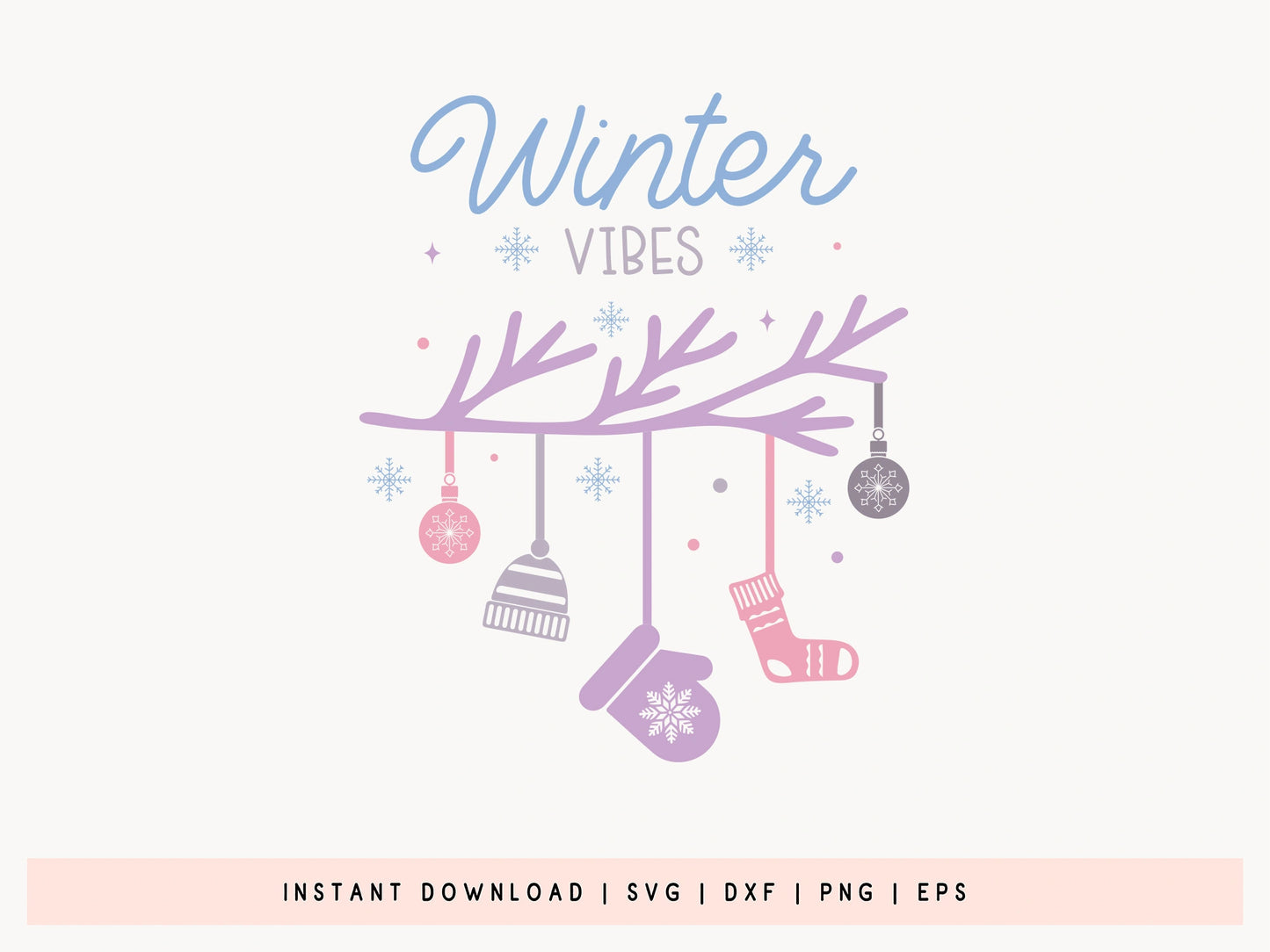 Winter Vibes Design SVG