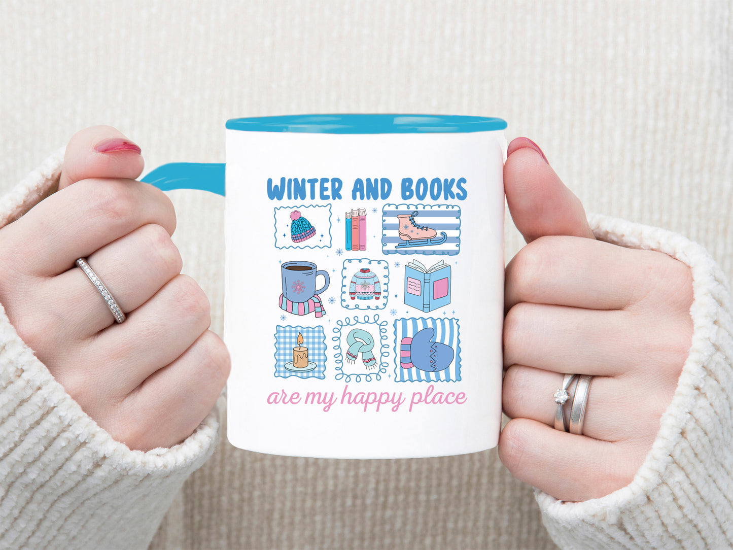 Winter and Books are My Happy Place Sublimation