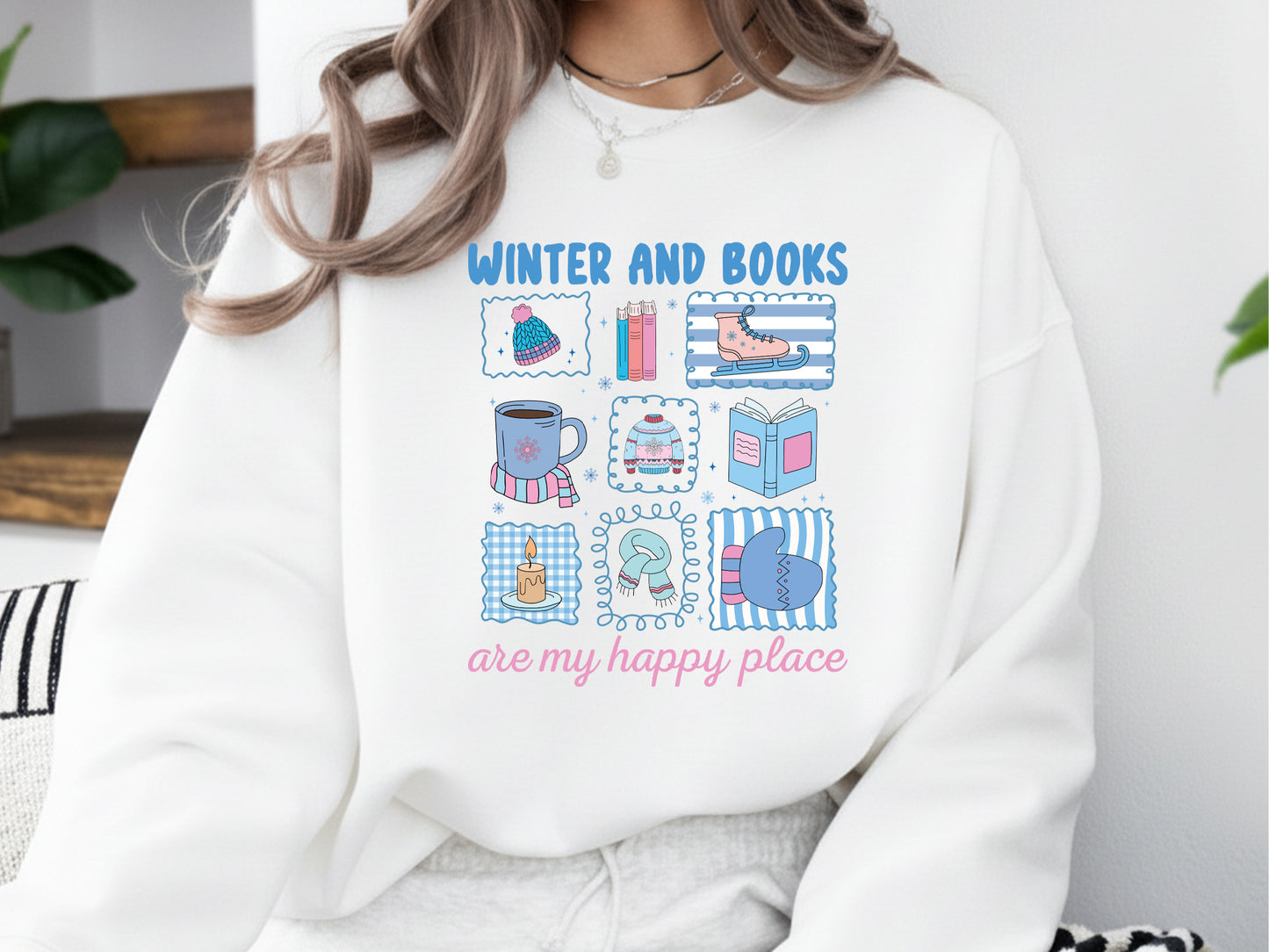 Winter and Books are My Happy Place Sublimation