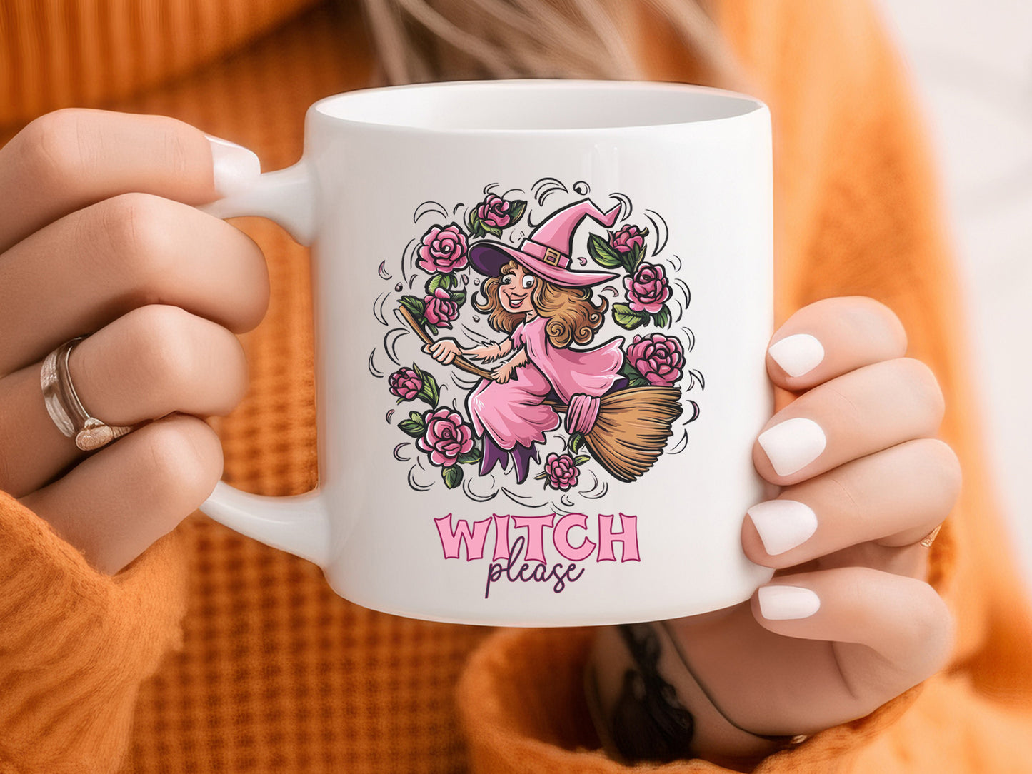 Witch Please - Pink Halloween Sublimation Design