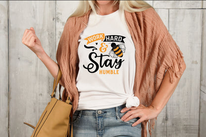 Work Hard and Stay Humble, Cute Bee SVG