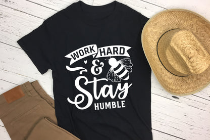 Work Hard and Stay Humble, Cute Bee SVG