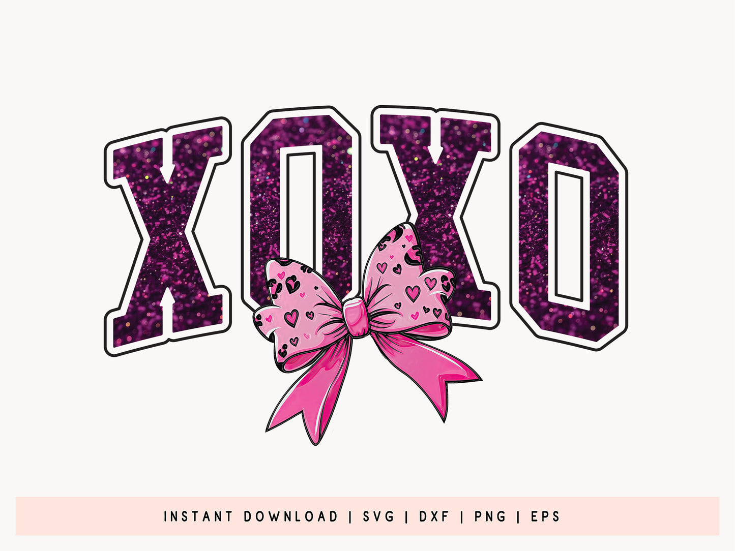 Xoxo - Coquette Valentines PNG Sublimation Design