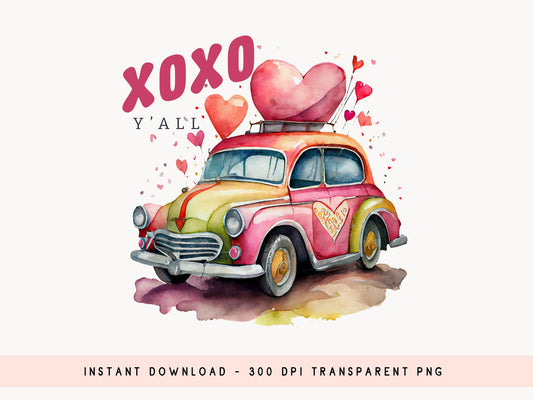 Xoxo Y'all - Valentines Day Sublimation Design