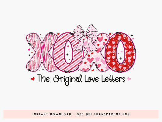 Xoxo the Original Love Letters, Preppy Valentine PNG