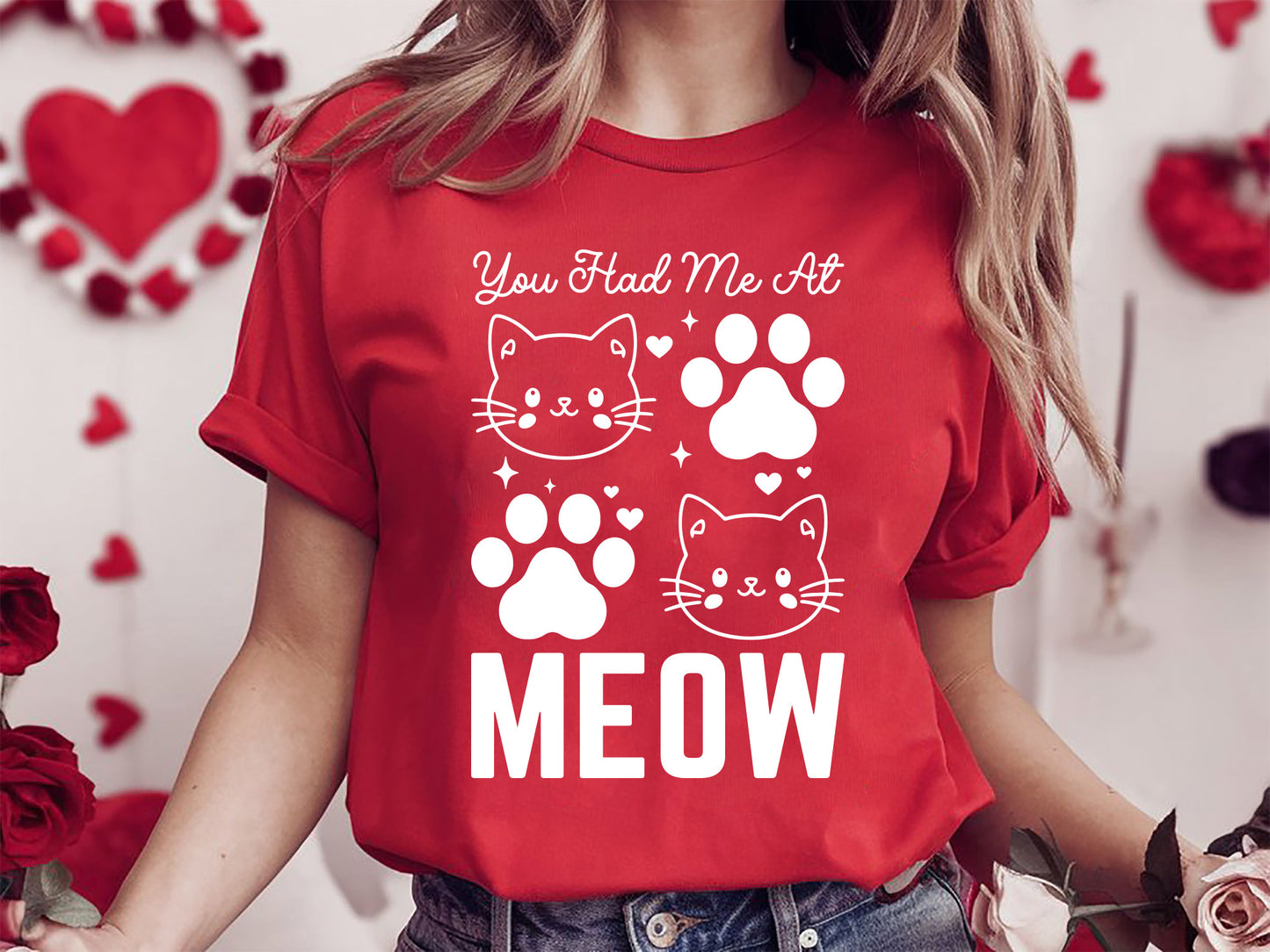 You Had Me At Meow - Beautiful Cat Valentines SVG