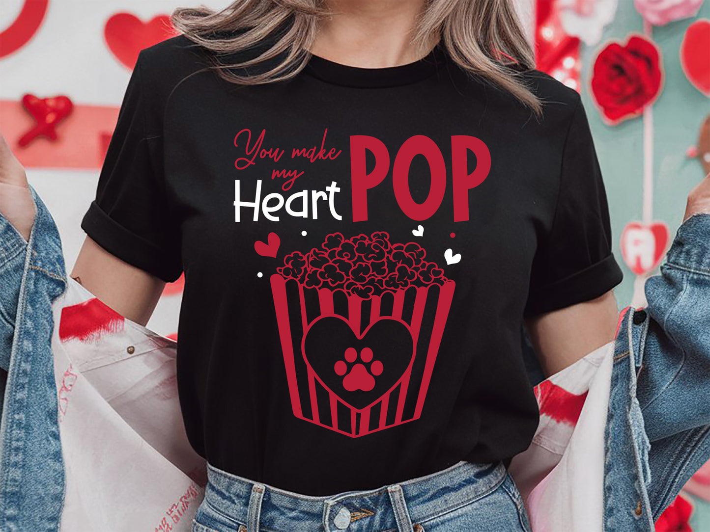 You Make My Heart Pop - Quirky Cat Valentines SVG