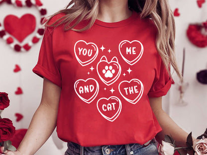 You Me and the Cat - Unique Valentine's Day SVG Cut File