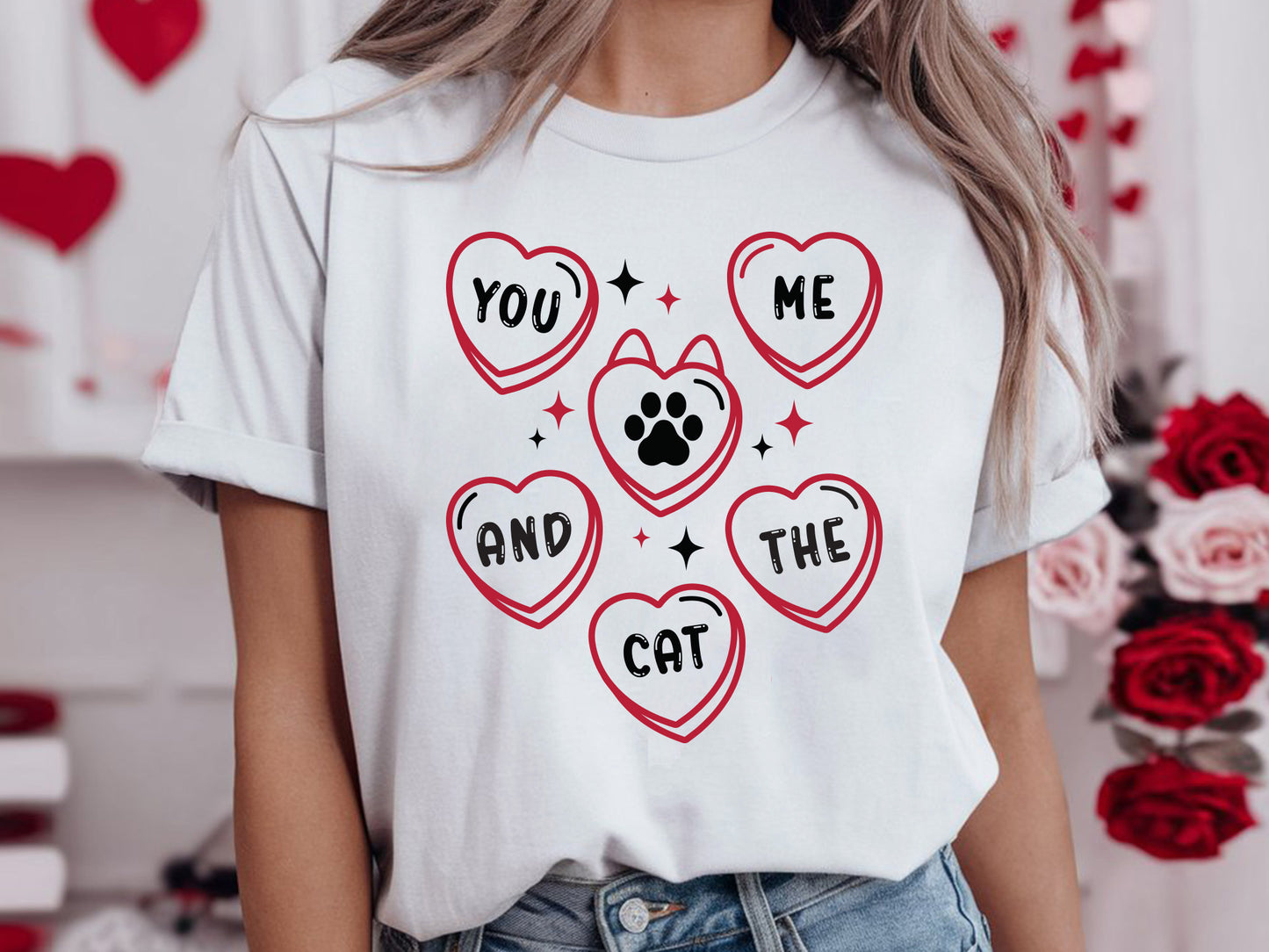 You Me and the Cat - Unique Valentine's Day SVG Cut File