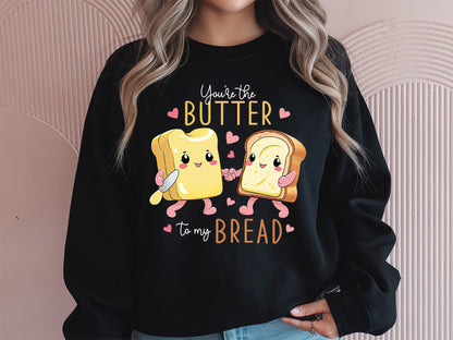 You're The Butter To My Bread, Funny Valentine Food PNG