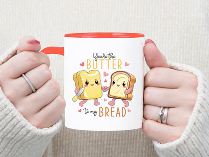 You're The Butter To My Bread, Funny Valentine Food PNG