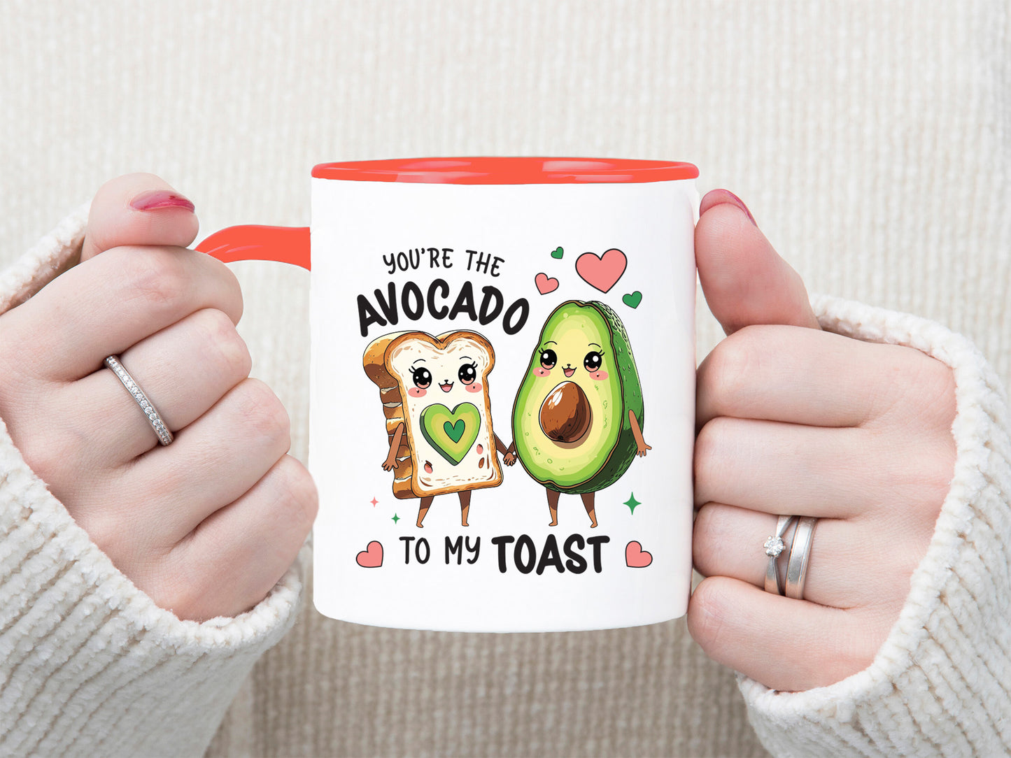 You're the Avocado to My Toast Funny Valentine Food PNG