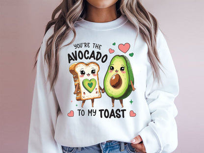 You're the Avocado to My Toast Funny Valentine Food PNG