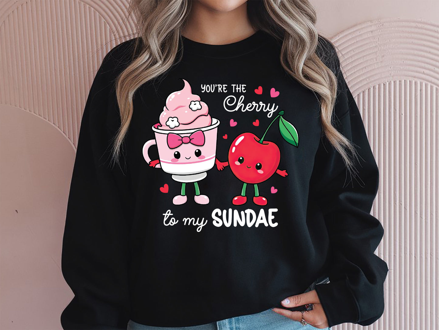 You're the Cherry to My Sundae - Funny Valentine Food PNG