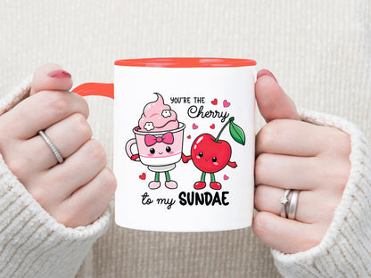 You're the Cherry to My Sundae - Funny Valentine Food PNG