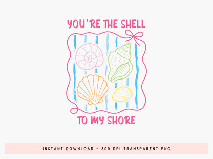 You're the Shell to My Shore, Coastal Summer PNG