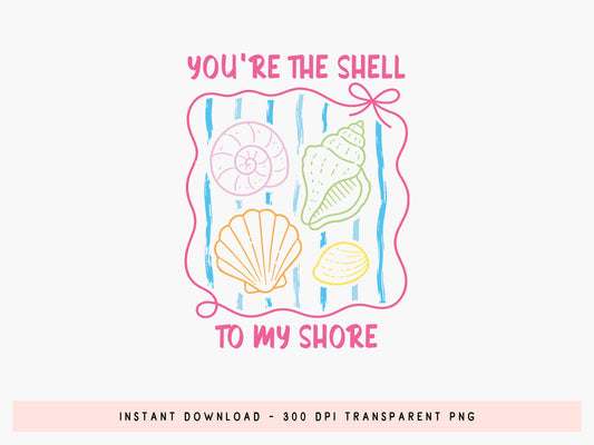 You're the Shell to My Shore, Coastal Summer PNG