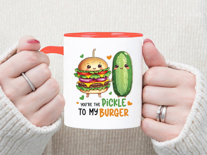 You'r the Pickle to My Burger, Funny Valentines Food PNG