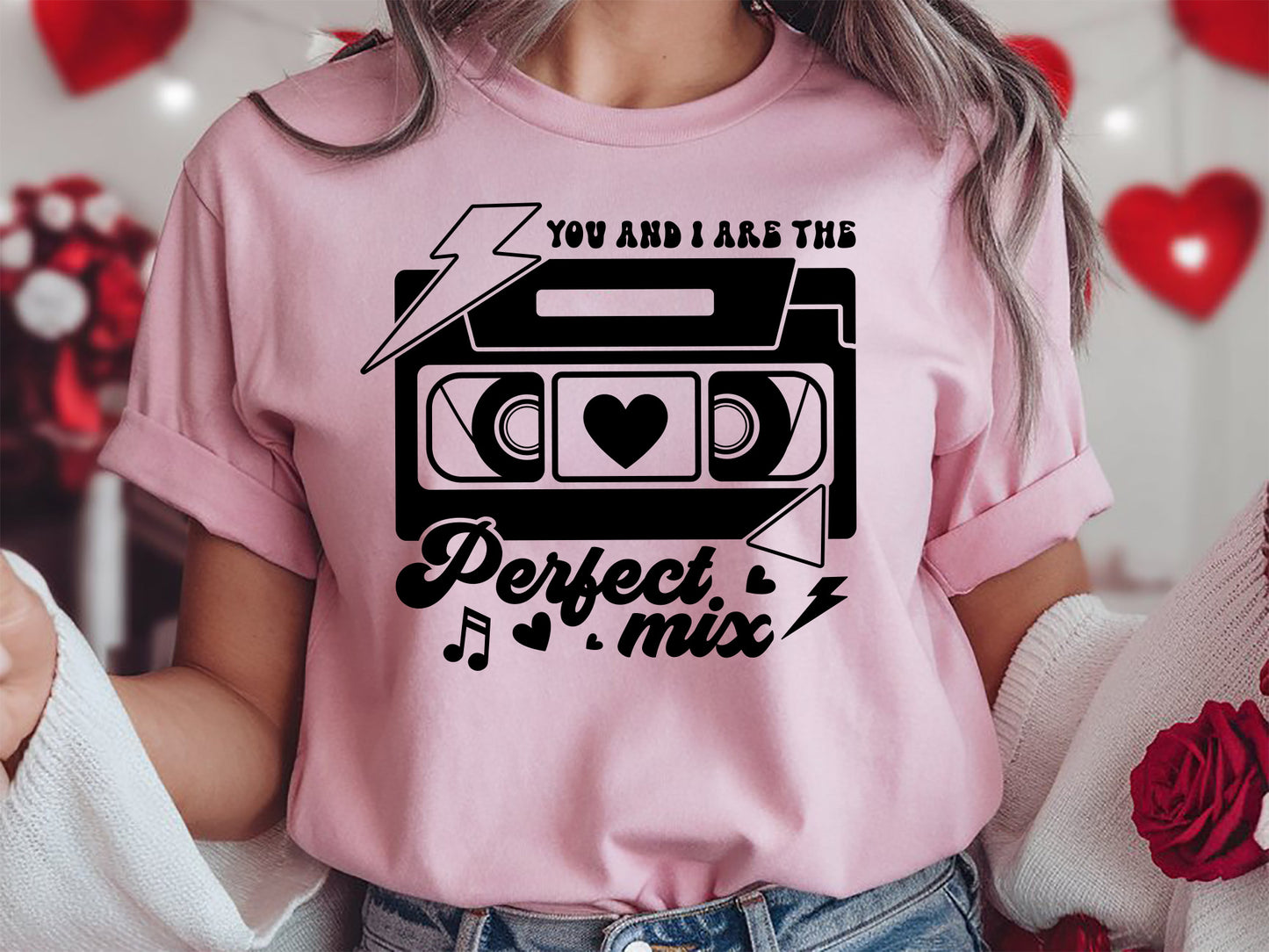 You and I are the Perfect Mix - Retro Valentine SVG File