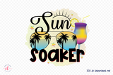 Sun Soaker PNG, Beach Sublimation Design