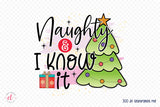 Naughty and I Know It PNG Funny Christmas