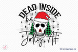 Dead Inside but Jolly AF | Funny Christmas PNG