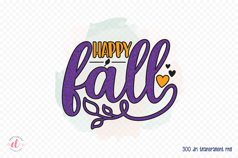 Fall Sublimation Design, Happy Fall PNG