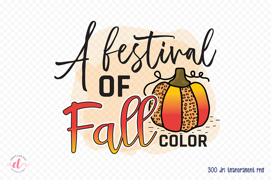 Fall Sublimation Design, A Festival of Fall Color