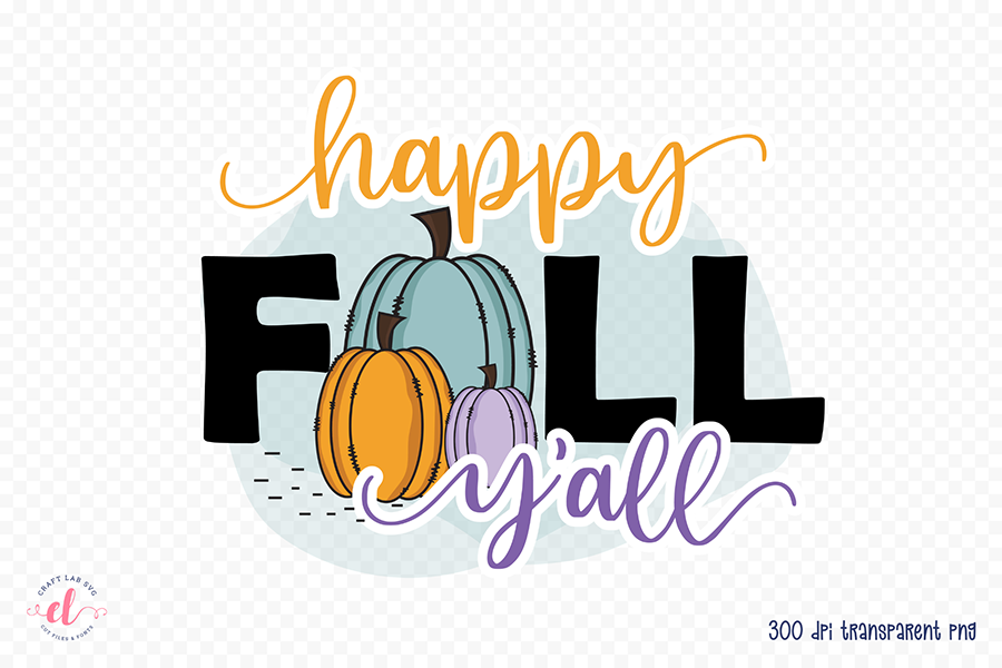 Fall PNG Sublimation Design | Happy Fall Y'all