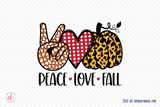 Fall Sublimation Design, Peace Love Fall PNG