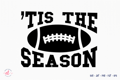 Tis the Season - Football SVG Cut File