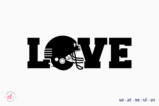 Love SVG - Football SVG Cut File