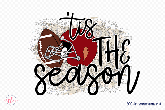 Tis the Season, Football Sublimation Design