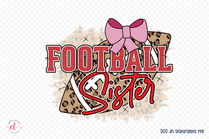 Football Sister, Football Sublimation Design