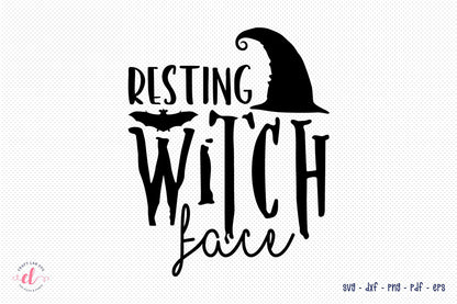 Resting Witch Face - Free Halloween SVG