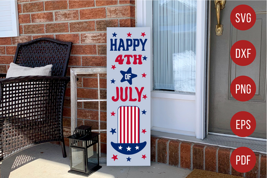 Happy 4th of July Porch Sign SVG
