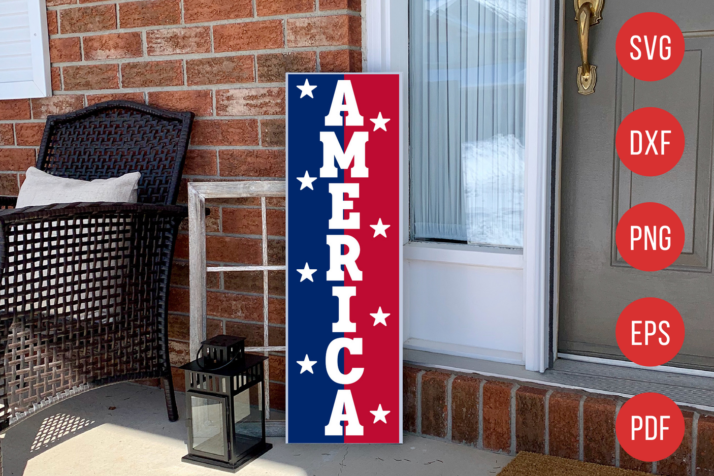 4th of July Porch Sign SVG - America SVG