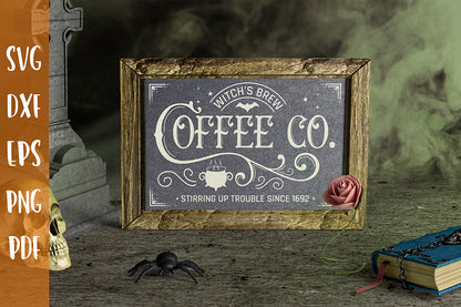 Halloween Sign SVG | Witch's Brew Coffee Co.