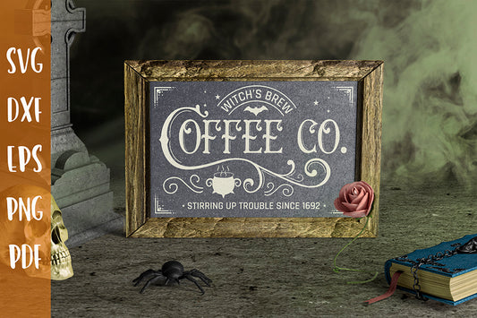 Halloween Sign SVG | Witch's Brew Coffee Co.