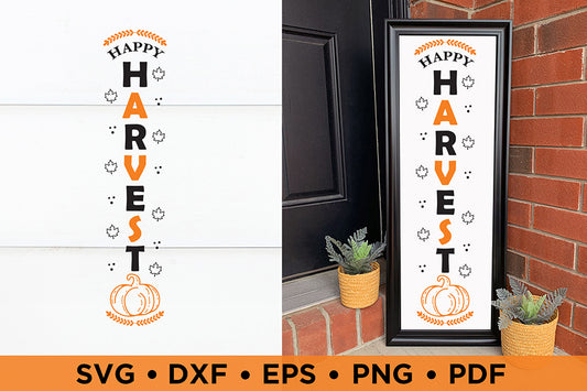 Fall Porch Sign SVG | Happy Harvest SVG