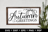 Autumn Greetings SVG, Fall Sign SVG